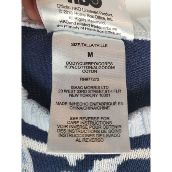 Game of Thrones Size M Ugly Christmas Sweater Deck The Wall HBO Navy Blue - Picture 8 of 9